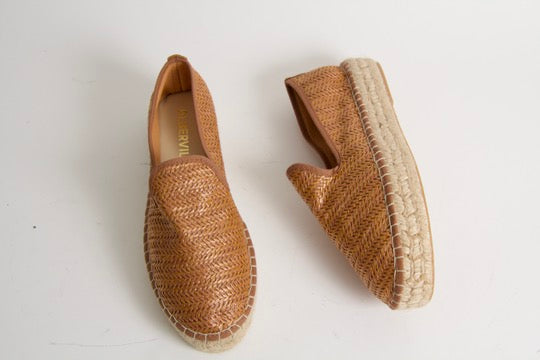Vida Brown Rafia Espadrille