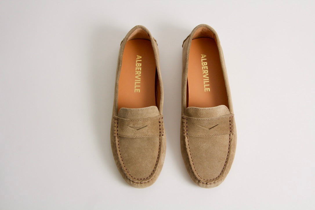 Rosemary Taupe Suede Moccasin