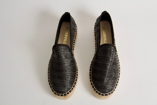 Vida Black Rafia Espadrille