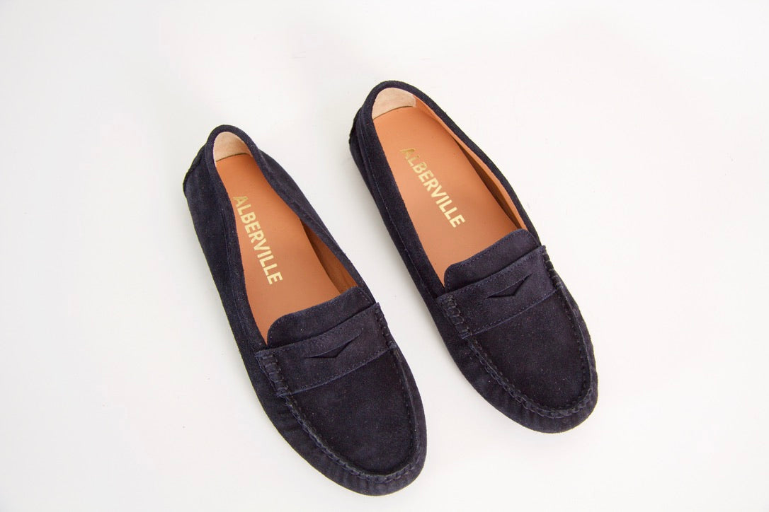 Rosemary Navy Suede Moccasin