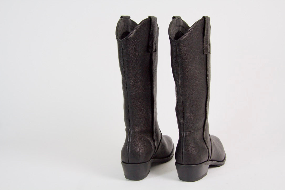 Simona Black Western Boots