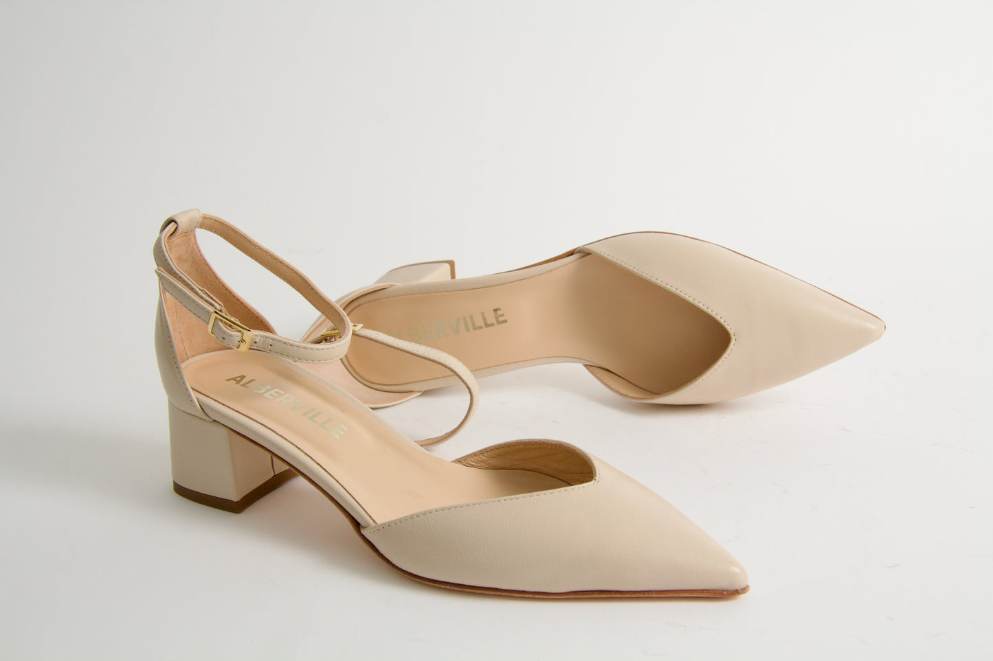 Tatum Beige Nappa Two-Piece Shoes