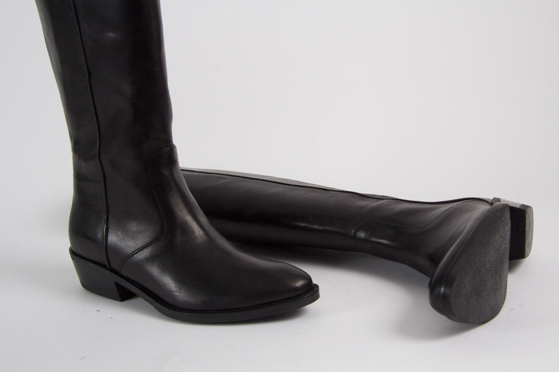 Salome Tall Black Western Boots