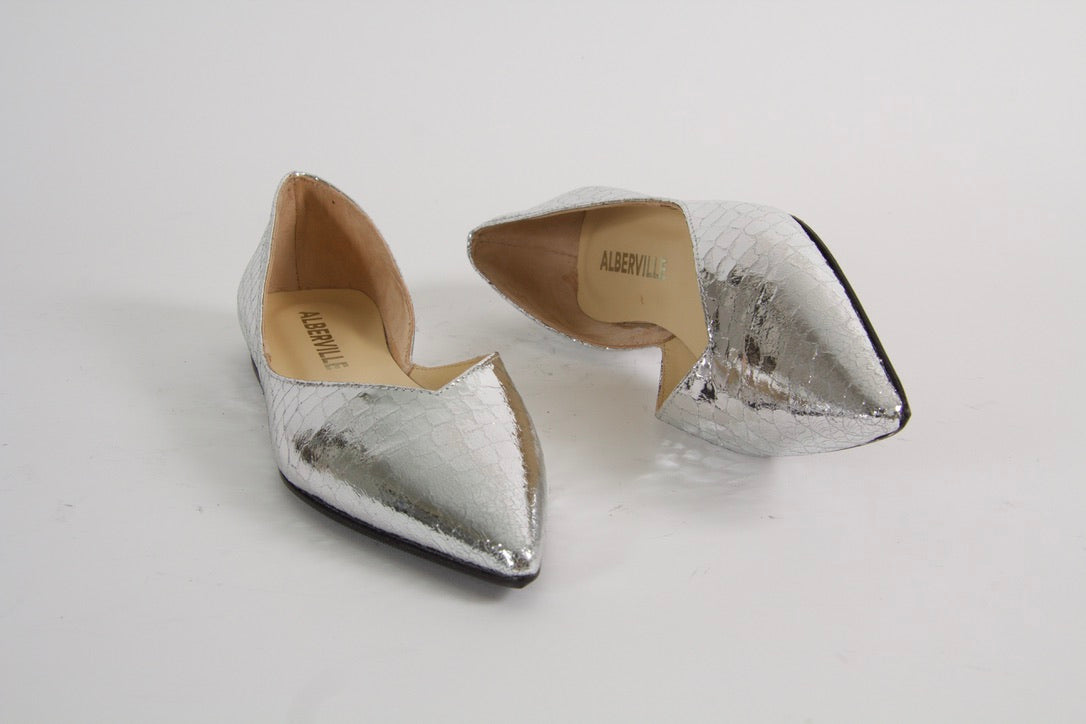 Tabitha Silver Snake Ballerinasko