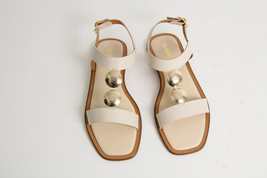 Tristan Off-white Leather Sandal