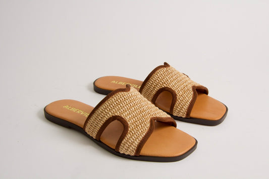 Marilyn Natural Rafia Sandals