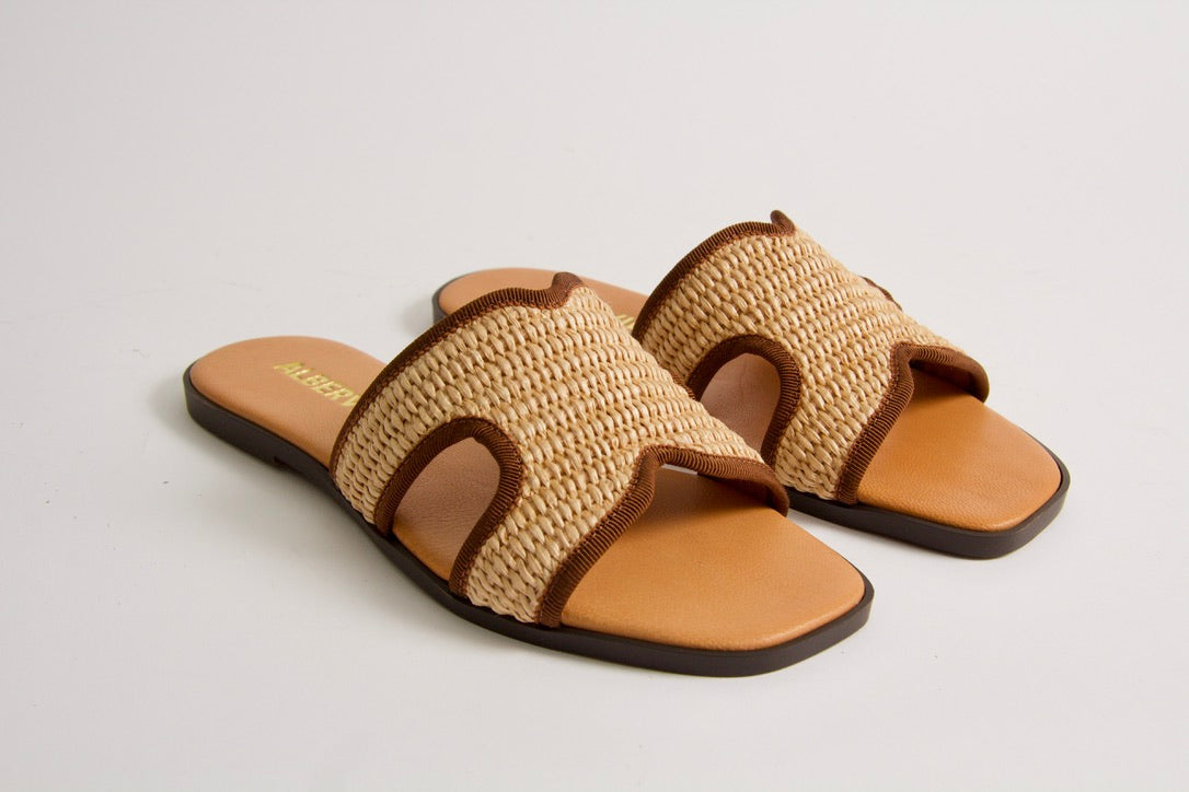 Marilyn Natural Rafia Sandals