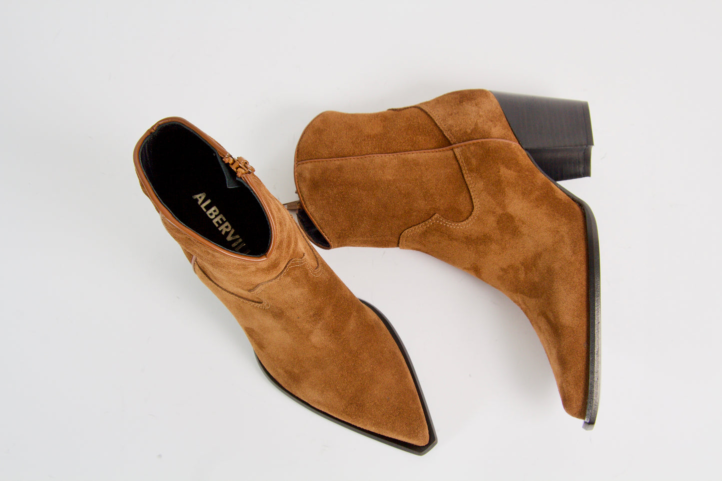 Shannon Cuoio Suede Ankle Boots