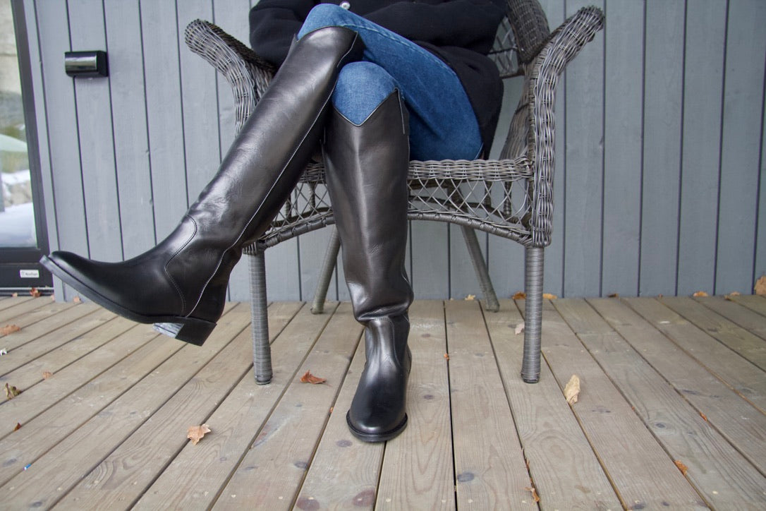 Salome Tall Black Western Boots