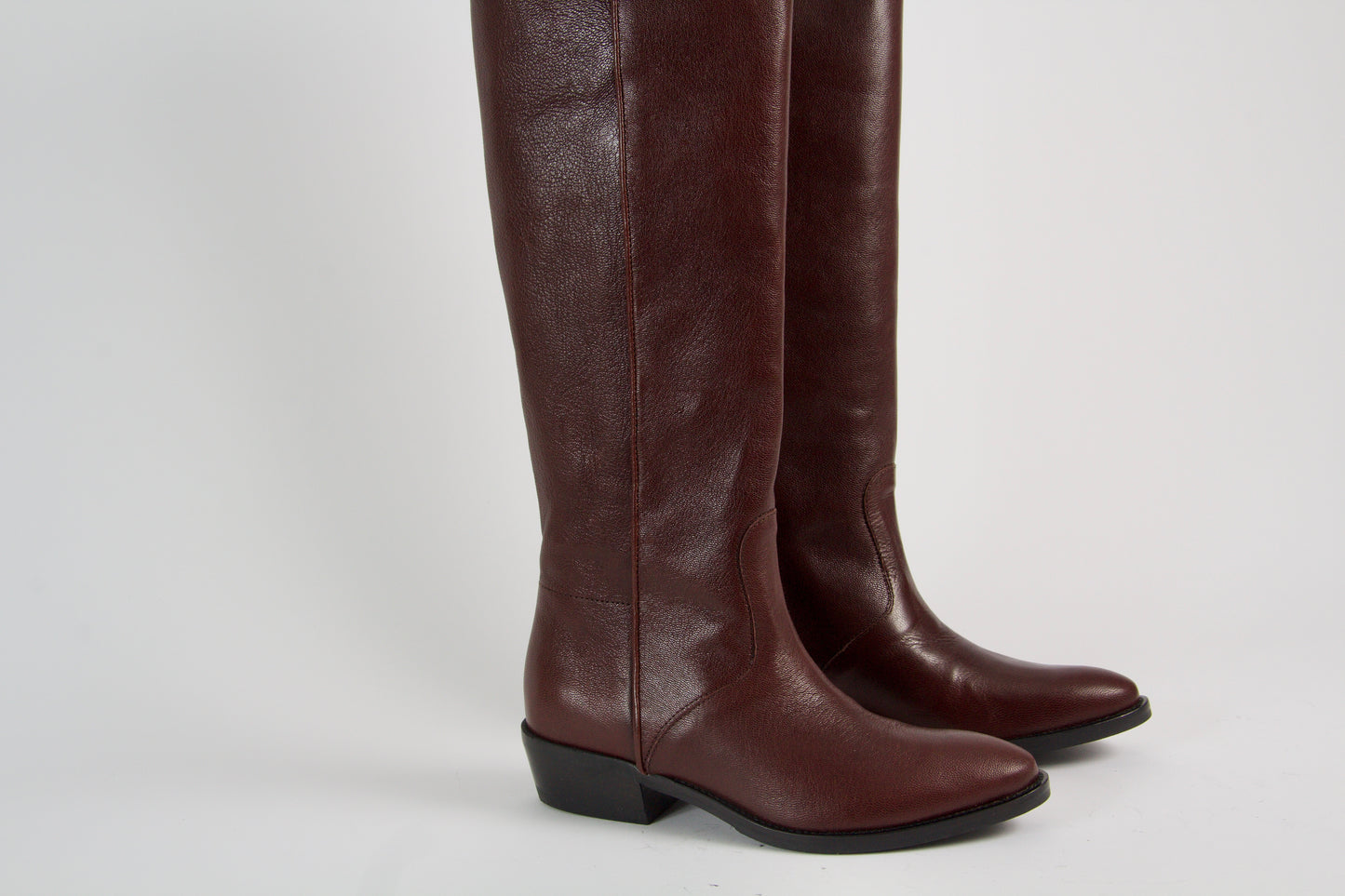 Salome Tall Mahogany Brown Western Boots