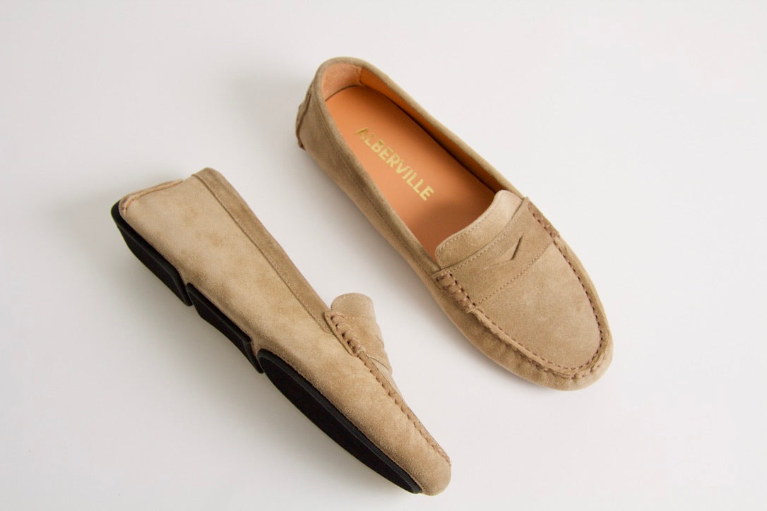 Rosemary Taupe Suede Moccasin