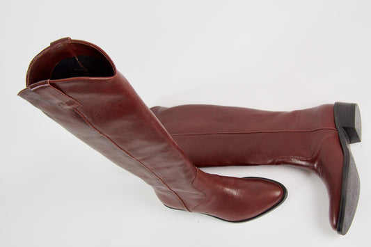 Salome Tall Mahogany Brown Western Boots
