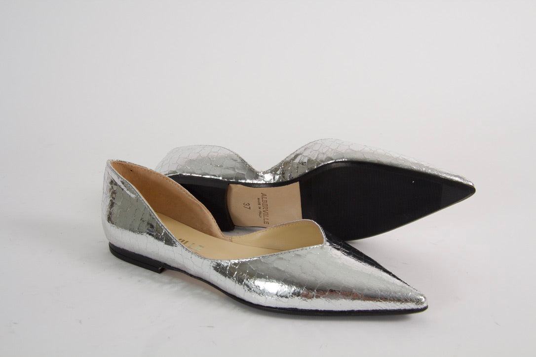 Tabitha Silver Snake Ballerinasko