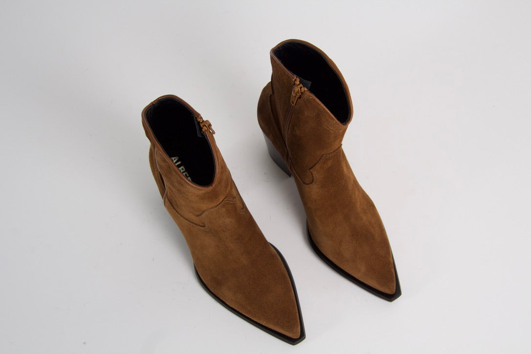 Shannon Cuoio Suede Ankle Boots