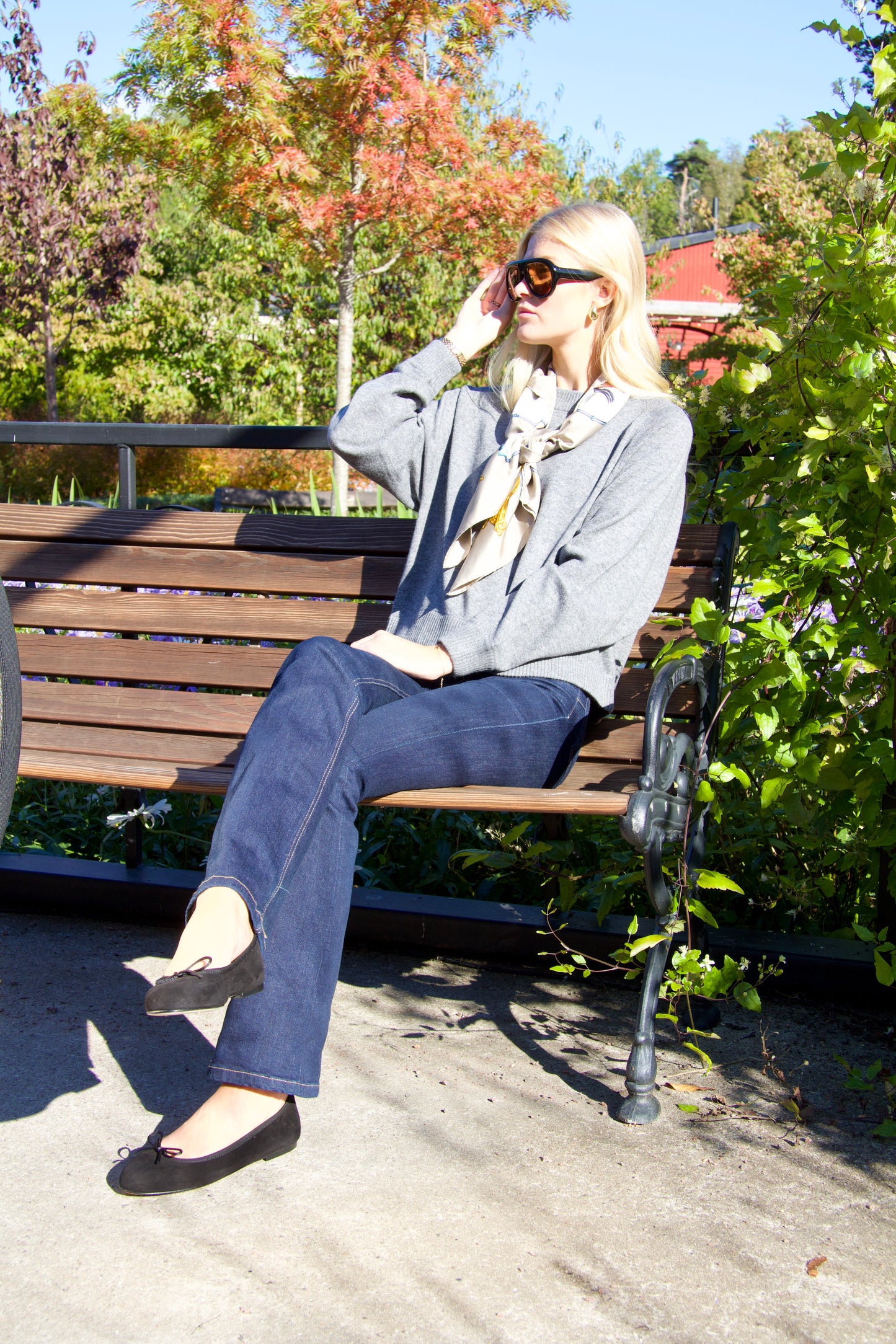 Vanessa Ballerinaskor i Svart Mocka