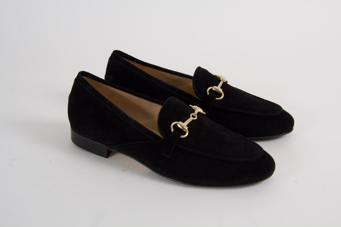 Royal Black Suede Loafers