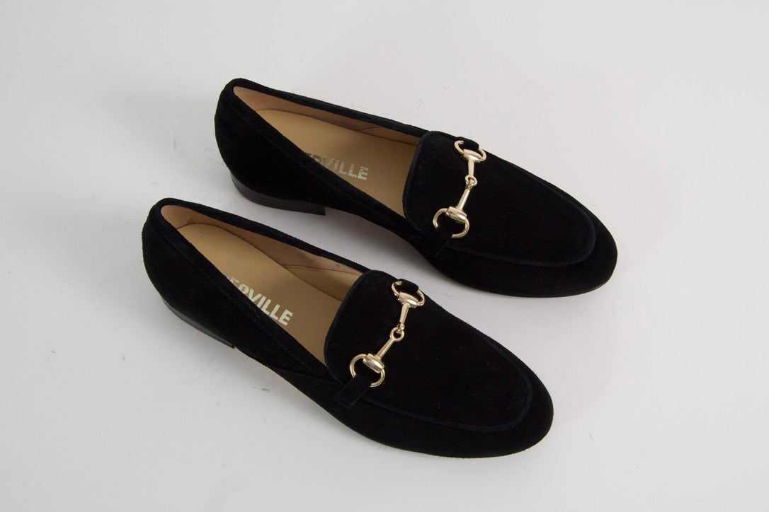 Royal Black Suede Loafers