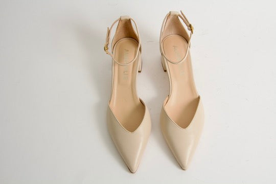 Tatum Beige Nappa Two-Piece Shoes