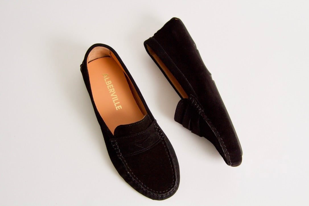 Rosemary Black Suede Moccasin