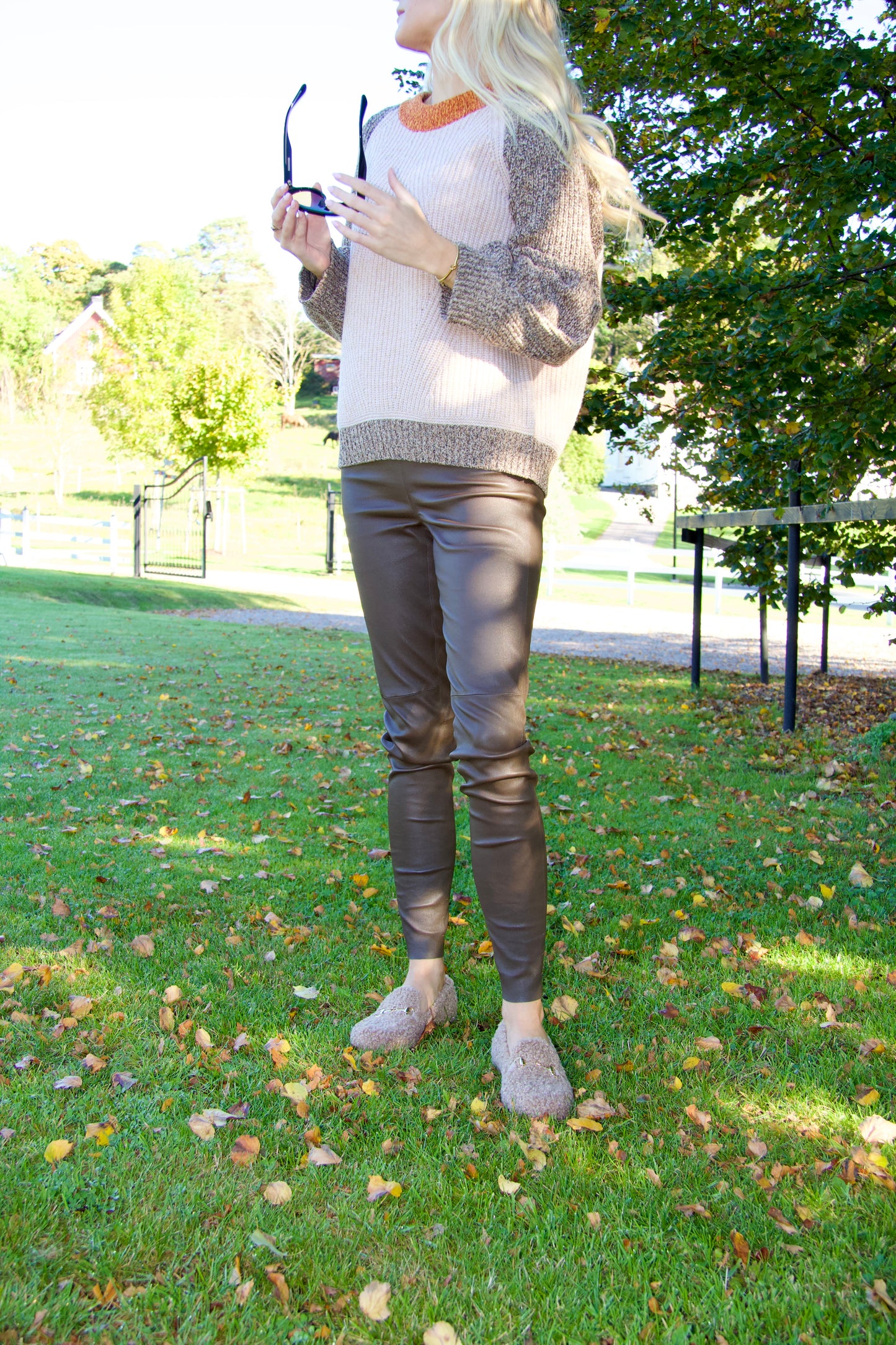 Wiola Fluffy Camel Loafers