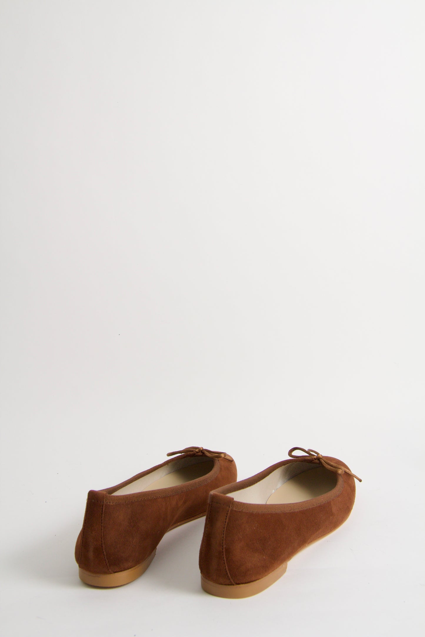 Vanessa Brown Suede Ballerina Shoes