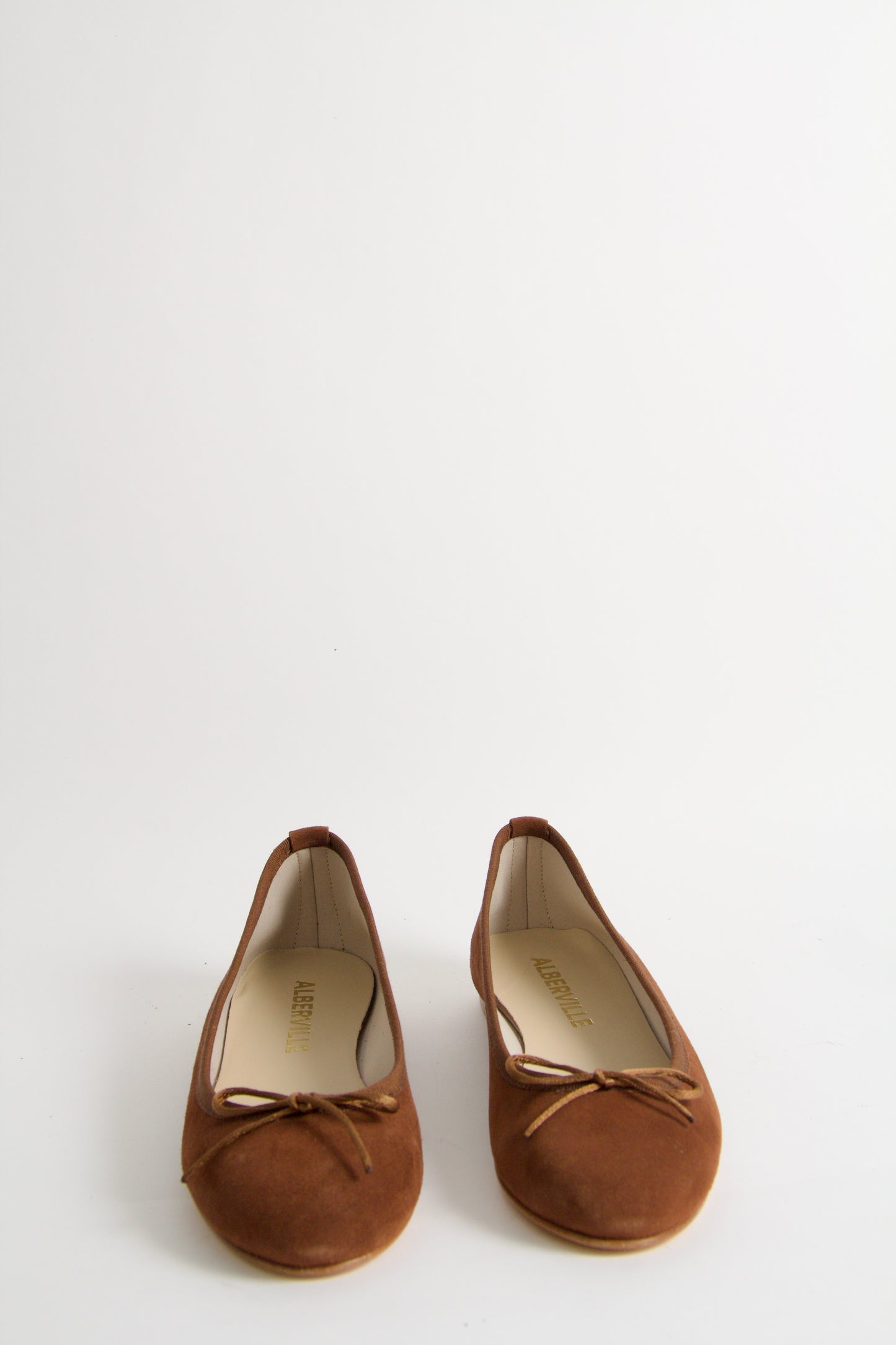 Vanessa Brown Suede Ballerina Shoes