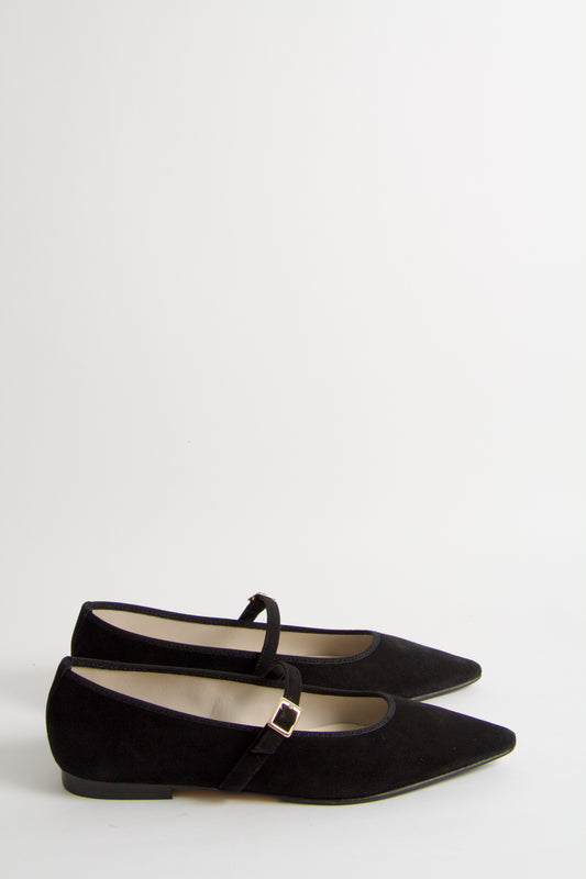 Wilma Black Ballerina Shoes