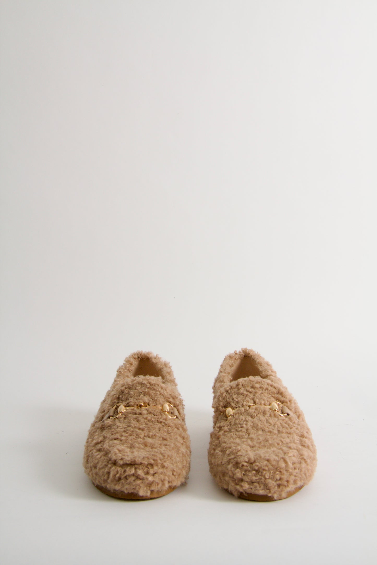 Wiola Fluffy Camel Loafers