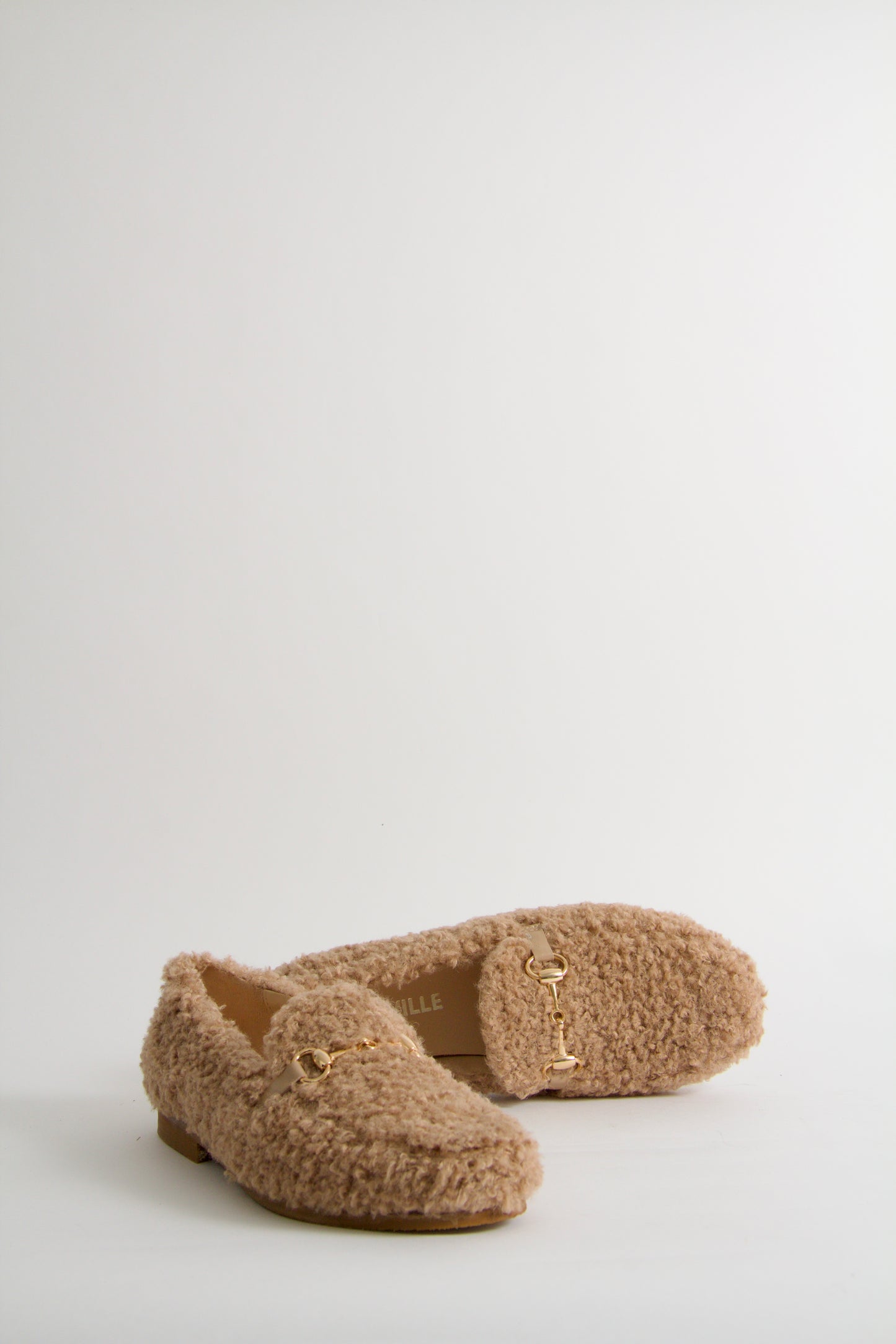 Wiola Fluffy Camel Loafers