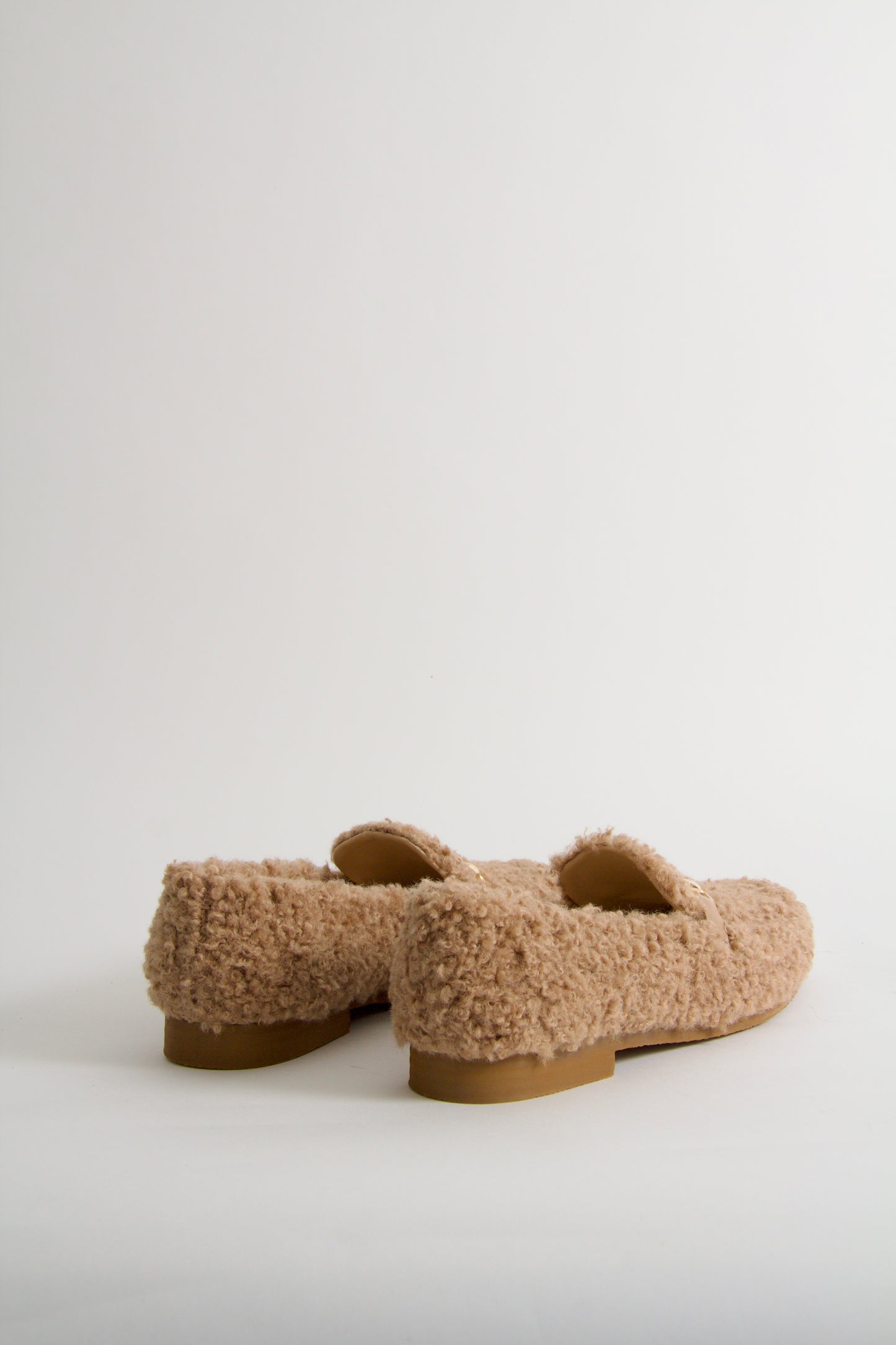Wiola Fluffy Camel Loafers