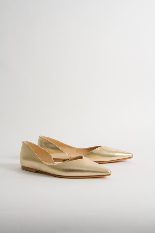 Tabitha Gold Ballerina Shoes