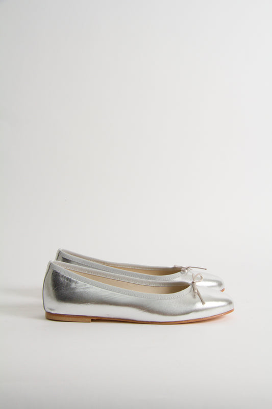 Vanessa Silver Ballerina Shoes