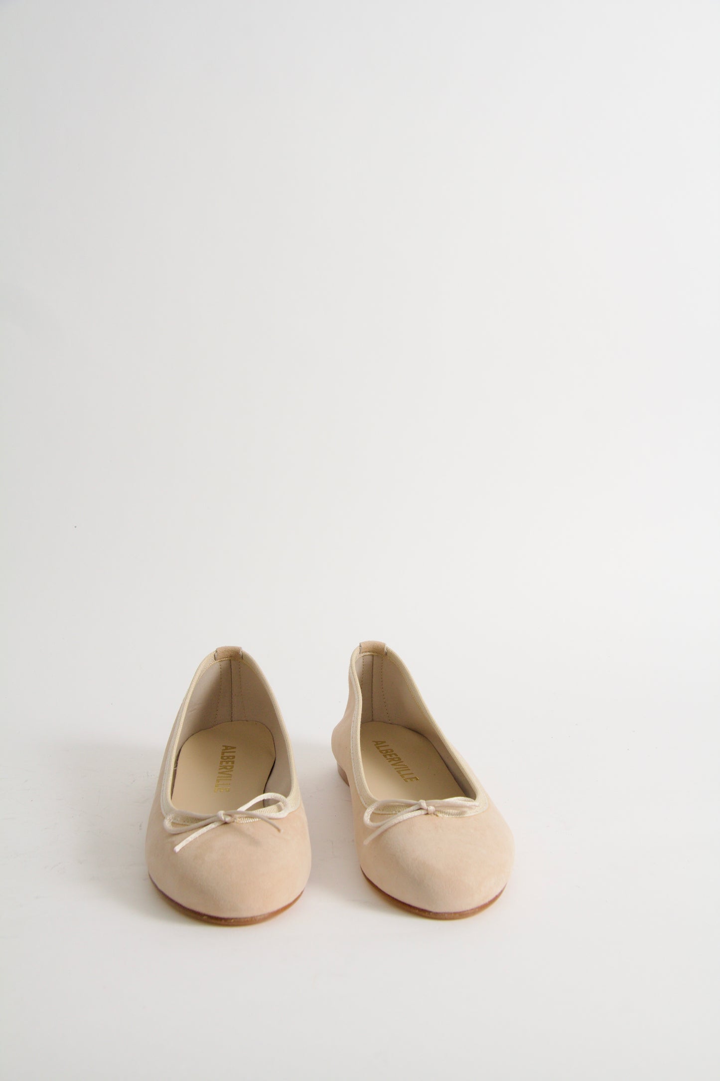 Vanessa Nude Suede Ballerina Shoes