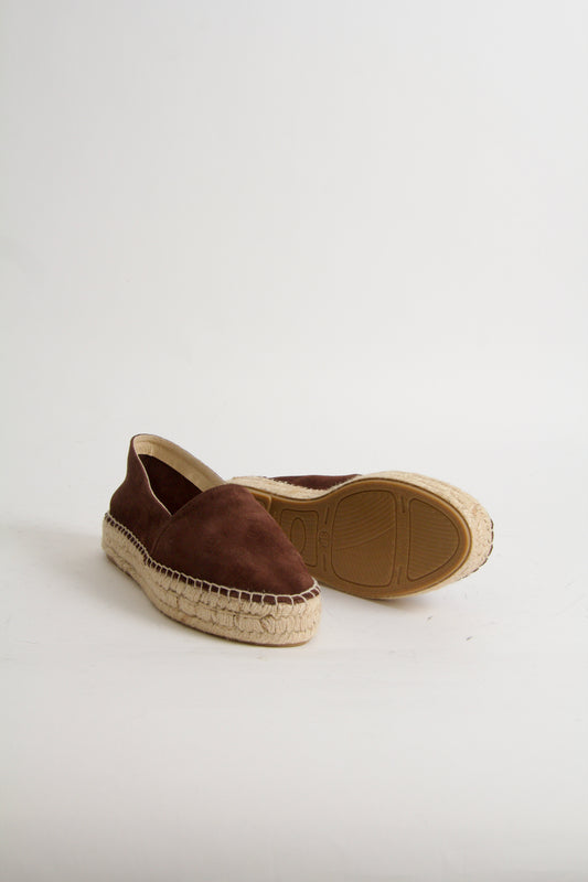 Vega Espadrillos i Mörkbrun Mocka