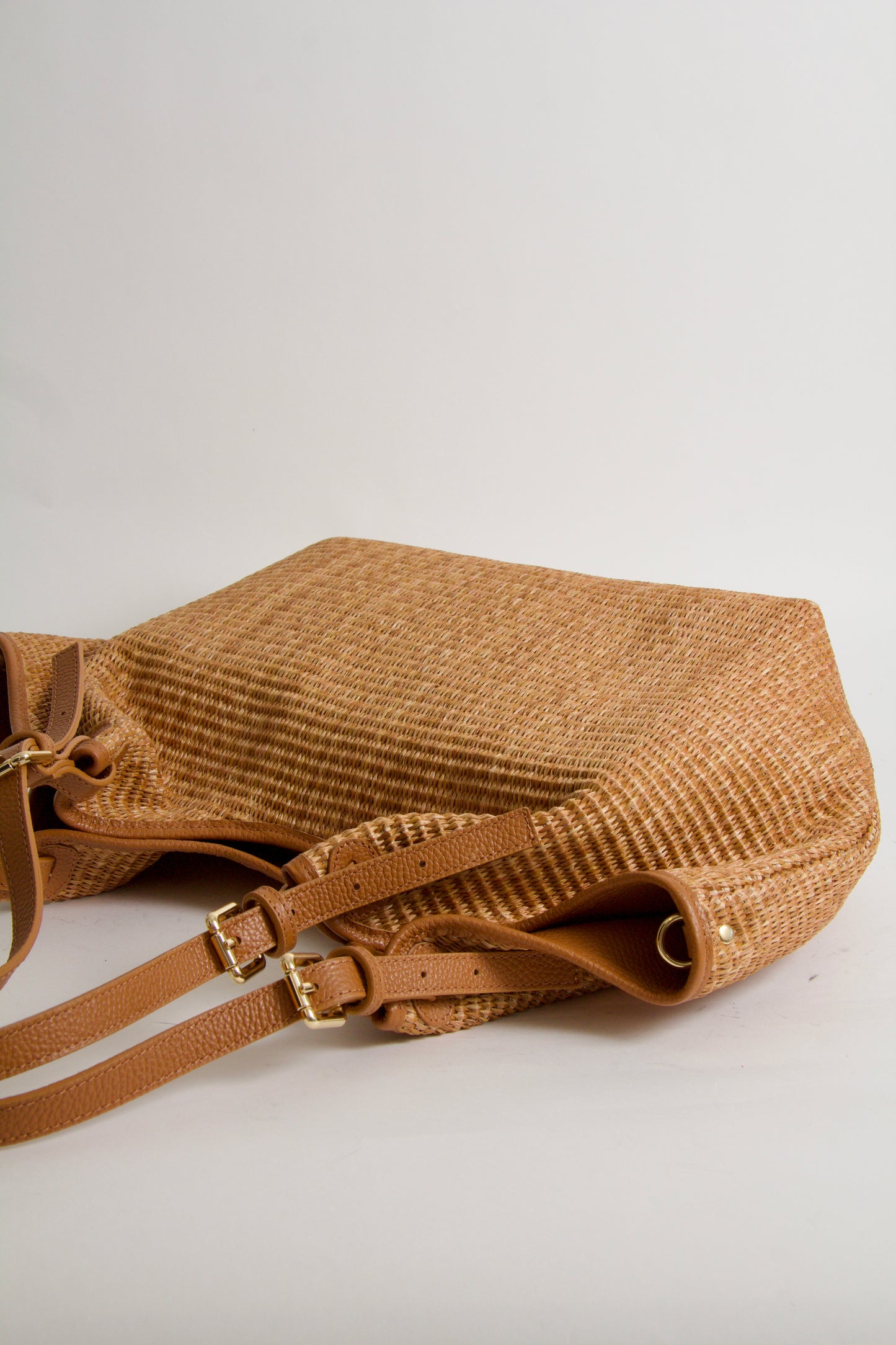 Carlotta Tote Bag Natur + Cuoio Shopper väska