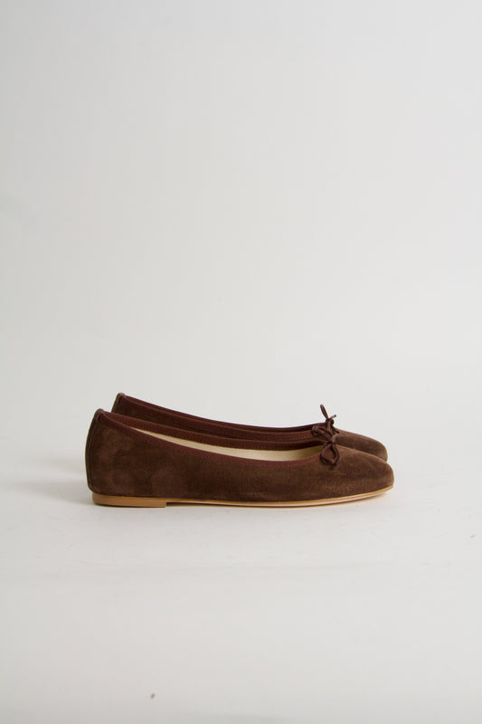 Vanessa Ballerinaskor i Choklad Brun Mocka