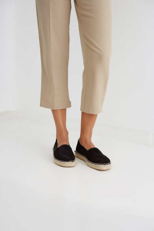 Vega Black Suede Espadrilles