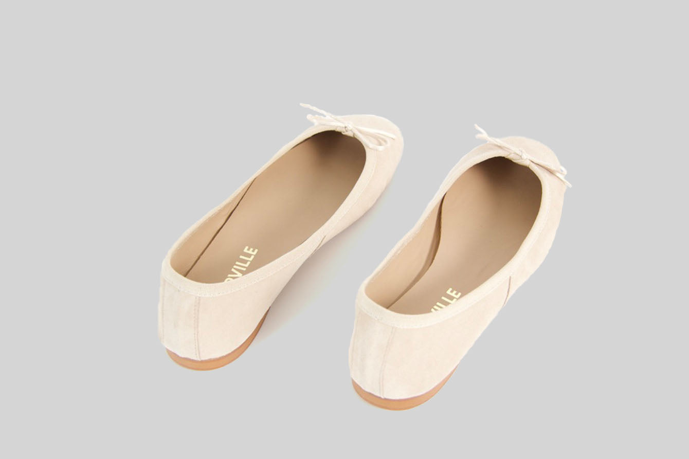 Dance Beige Suede Ballerina