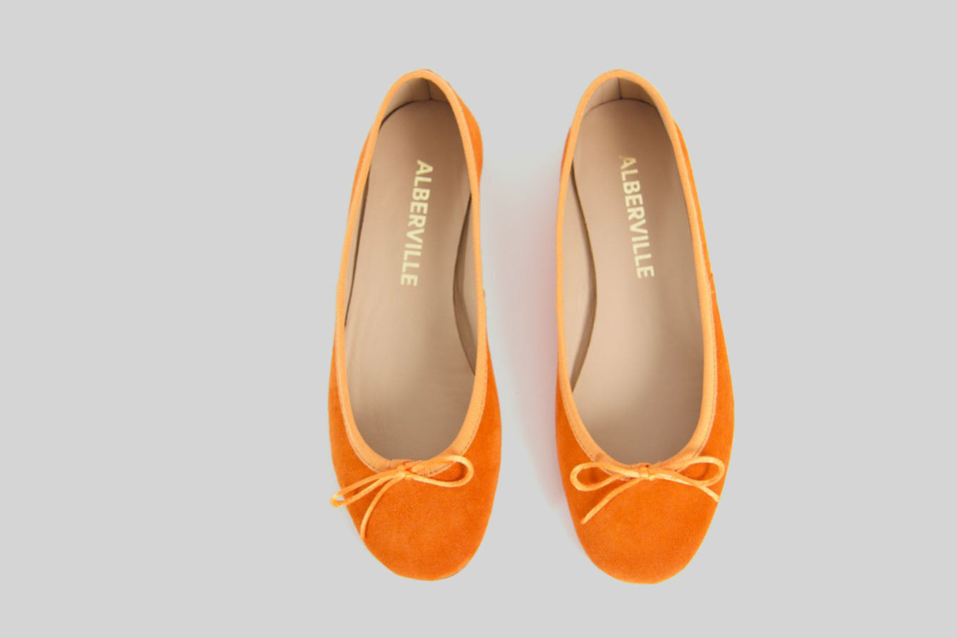 Dance Orange Suede Ballerina