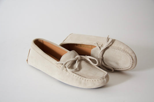 Rosalie Beige Suede Moccasin