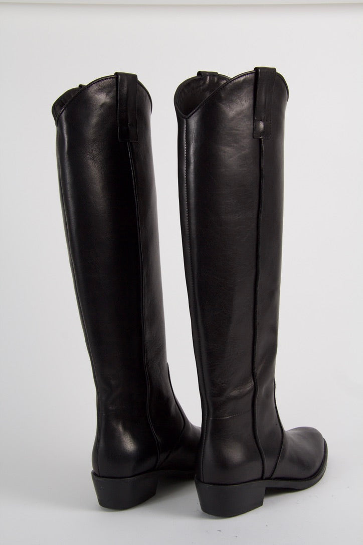 Salome High Black Western Boots