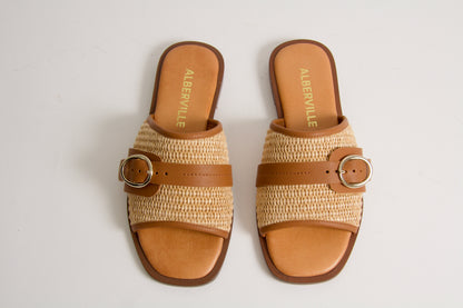 Vide Sandaler i Naturell Raffia