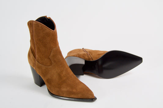 Shannon Cuoio Suede Ankle Boots