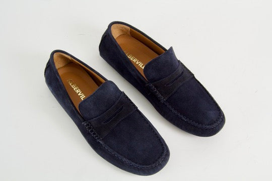 Victor Men's Navy Moccasin