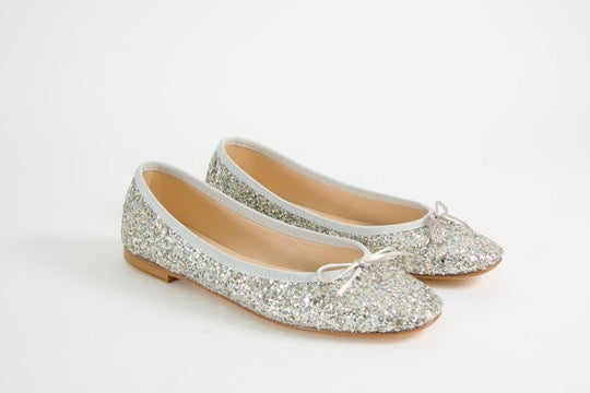 Dance Silver Glitter Ballerina Shoes