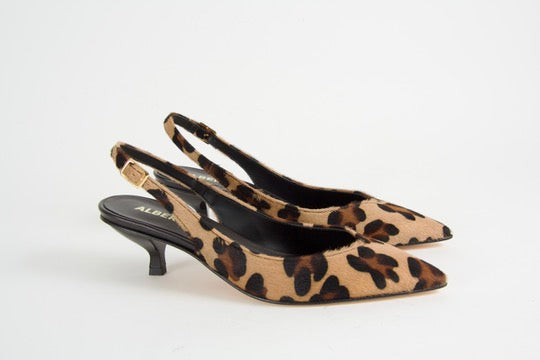 Valkyria Pumps i Leopard Läder