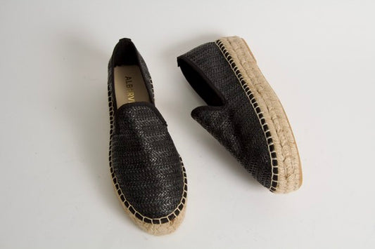 Vida Black Rafia Espadrille