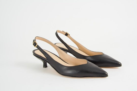 Valkyria Black Slingback Pumps