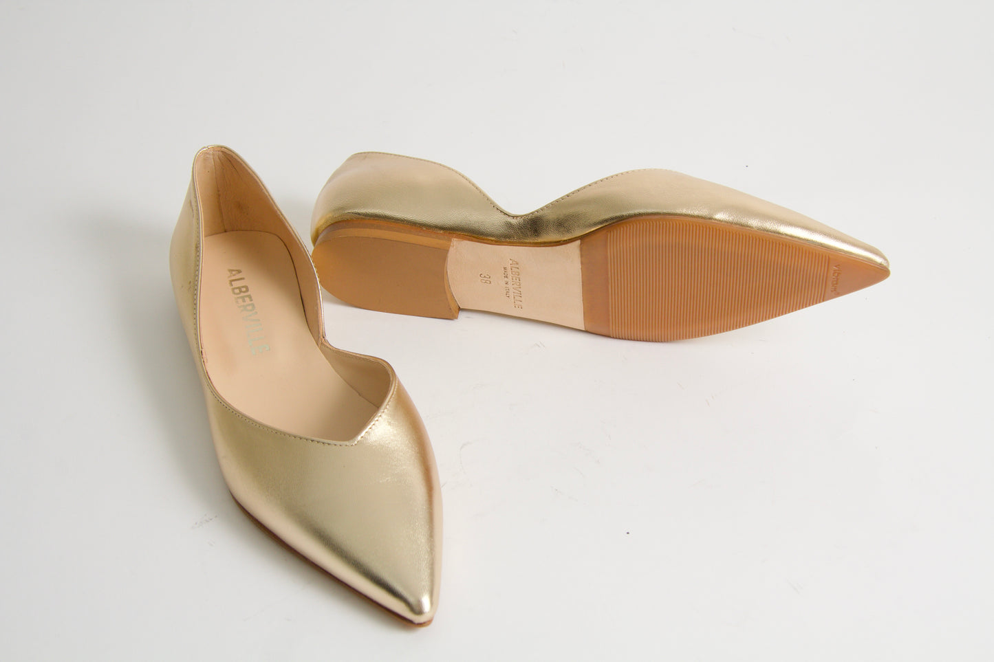 Tabitha Gold Ballerina Shoes