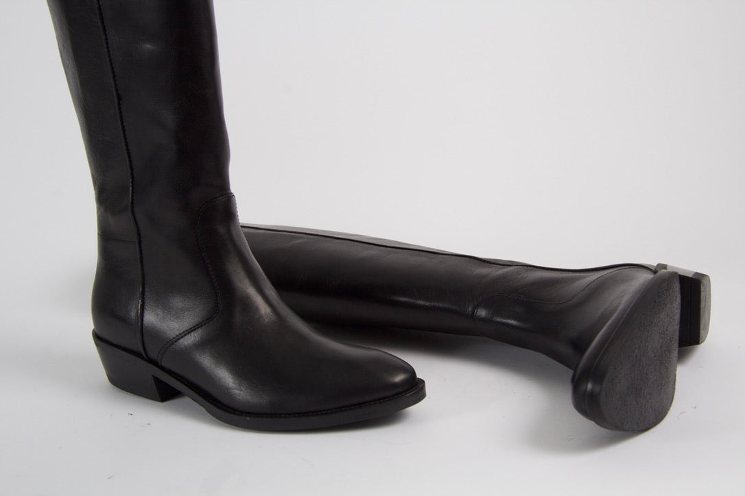 Salome High Black Western Boots